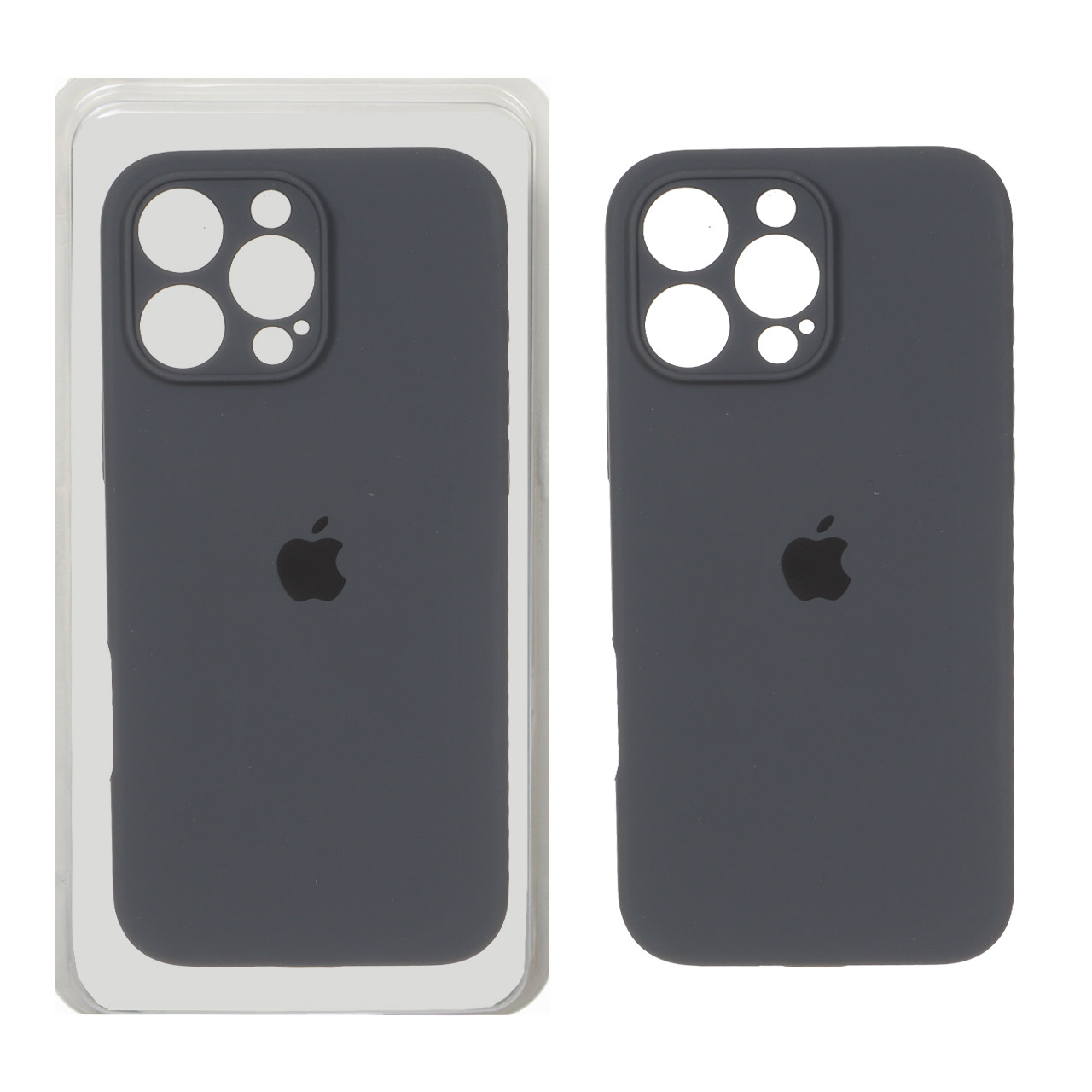 قاب سیلیکونی پاک کنی محافظ لنزدار اورجینال Apple iPhone 16 Pro Max - خاکستری (پک دار) - NTC